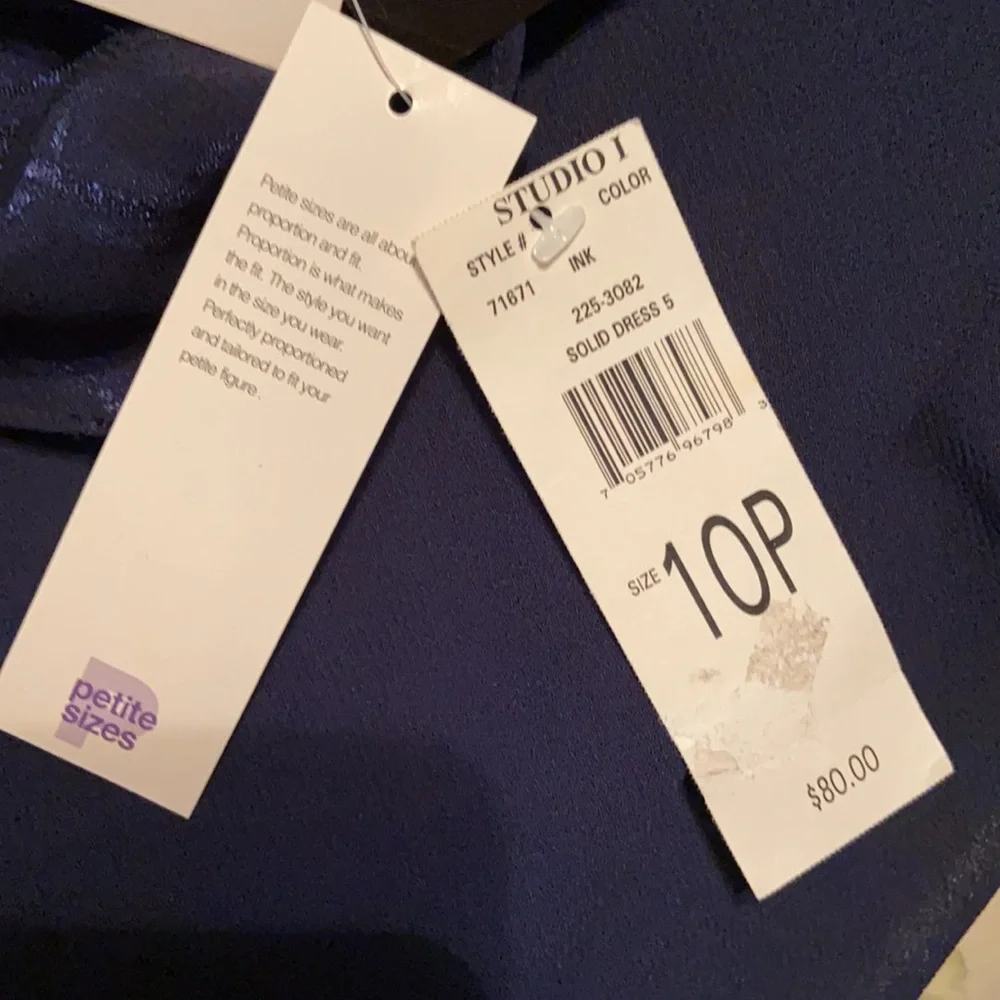 Navy Blue  Sleeveless Dress with Jacket - Jacket Dress - Picture 12 of 14